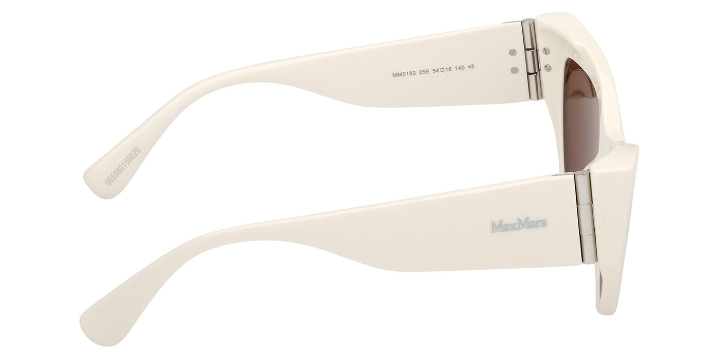 Max Mara MM0192 25E 54 - Shiny White / Brown #id:mm019225e_s:102130