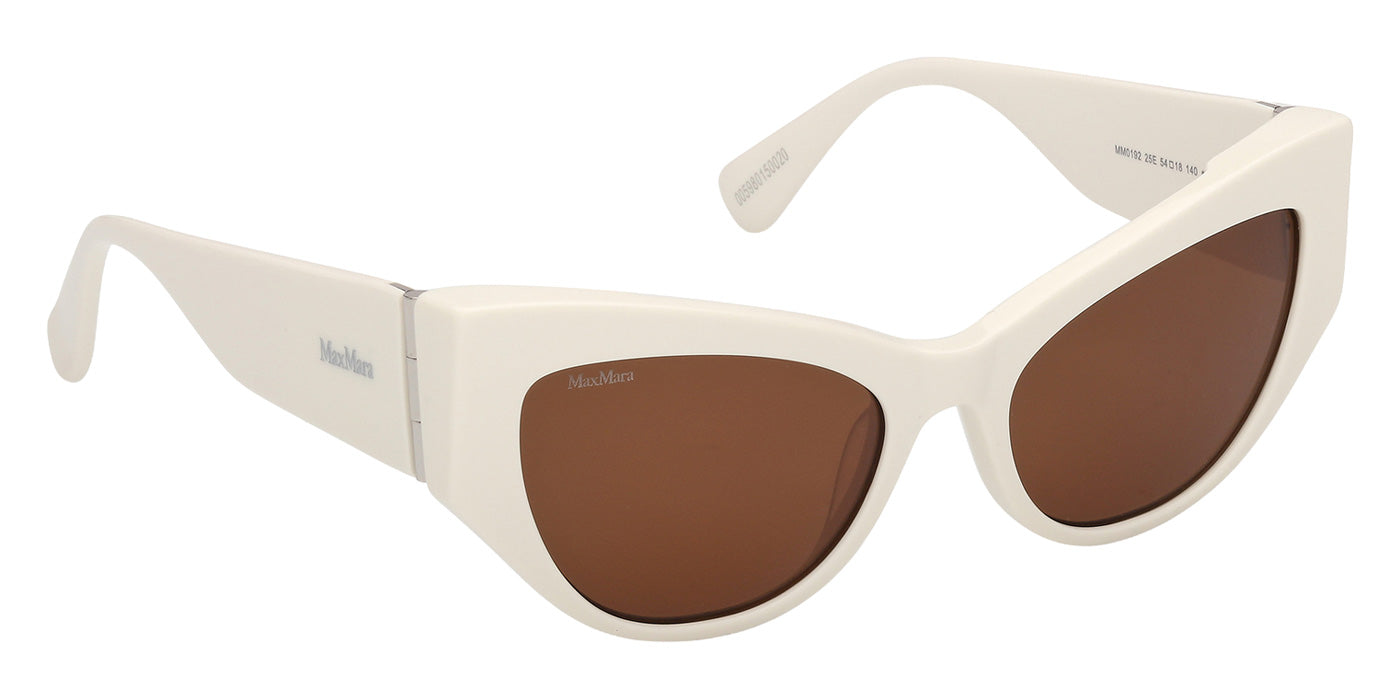 Max Mara MM0192 25E 54 - Shiny White / Brown #id:mm019225e_s:102135