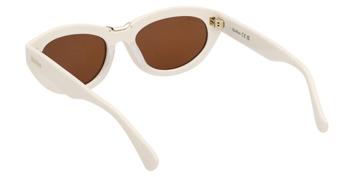 Max Mara MM0203 25E 53 - Shiny White / Brown #id:mm020325e_s:100115