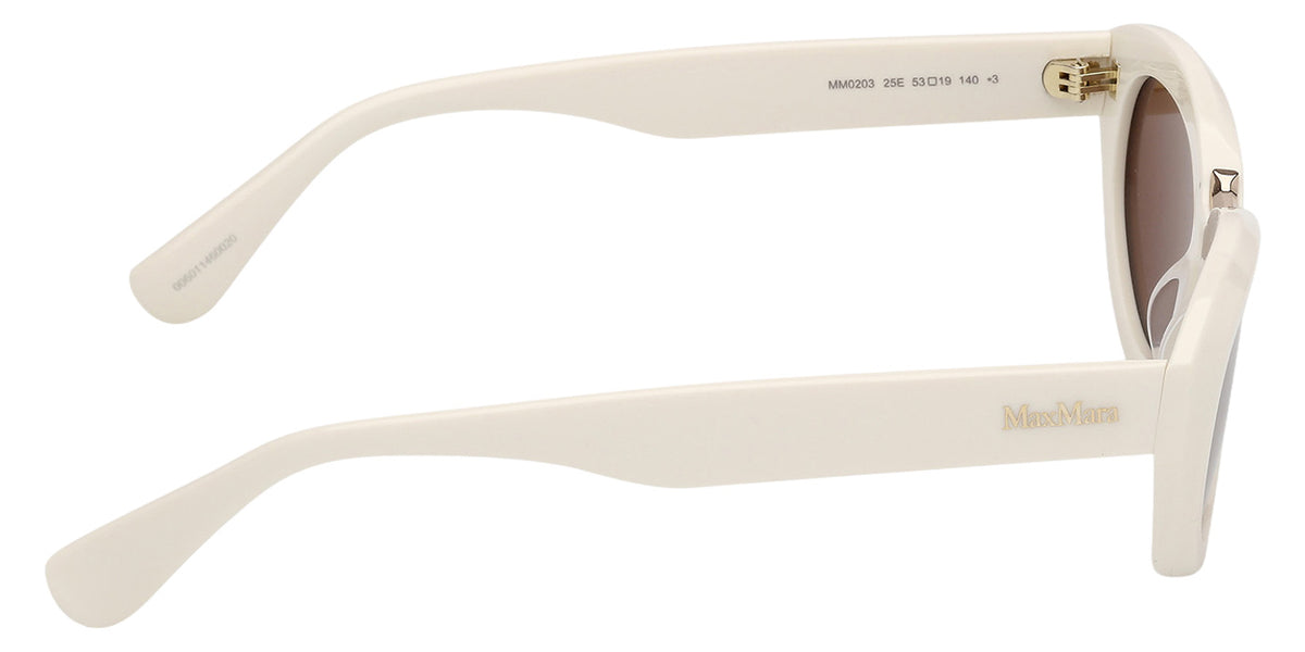 Max Mara MM0203 25E 53 - Shiny White / Brown #id:mm020325e_s:100130