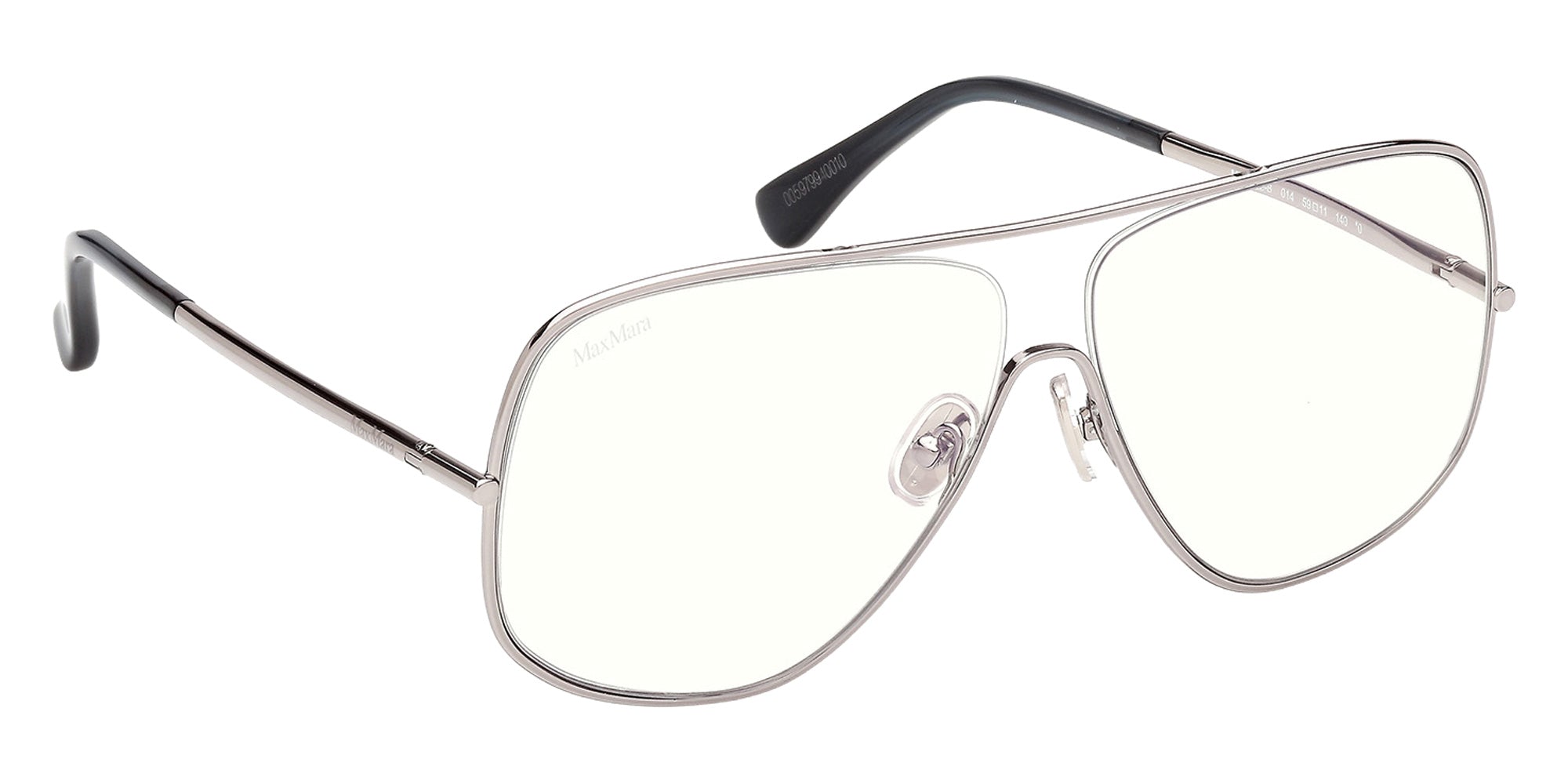 Max Mara MM5222-B 014 59 - Shiny Light Ruthenium / Blue Filter 014 #id:mm5222b014_s:100135