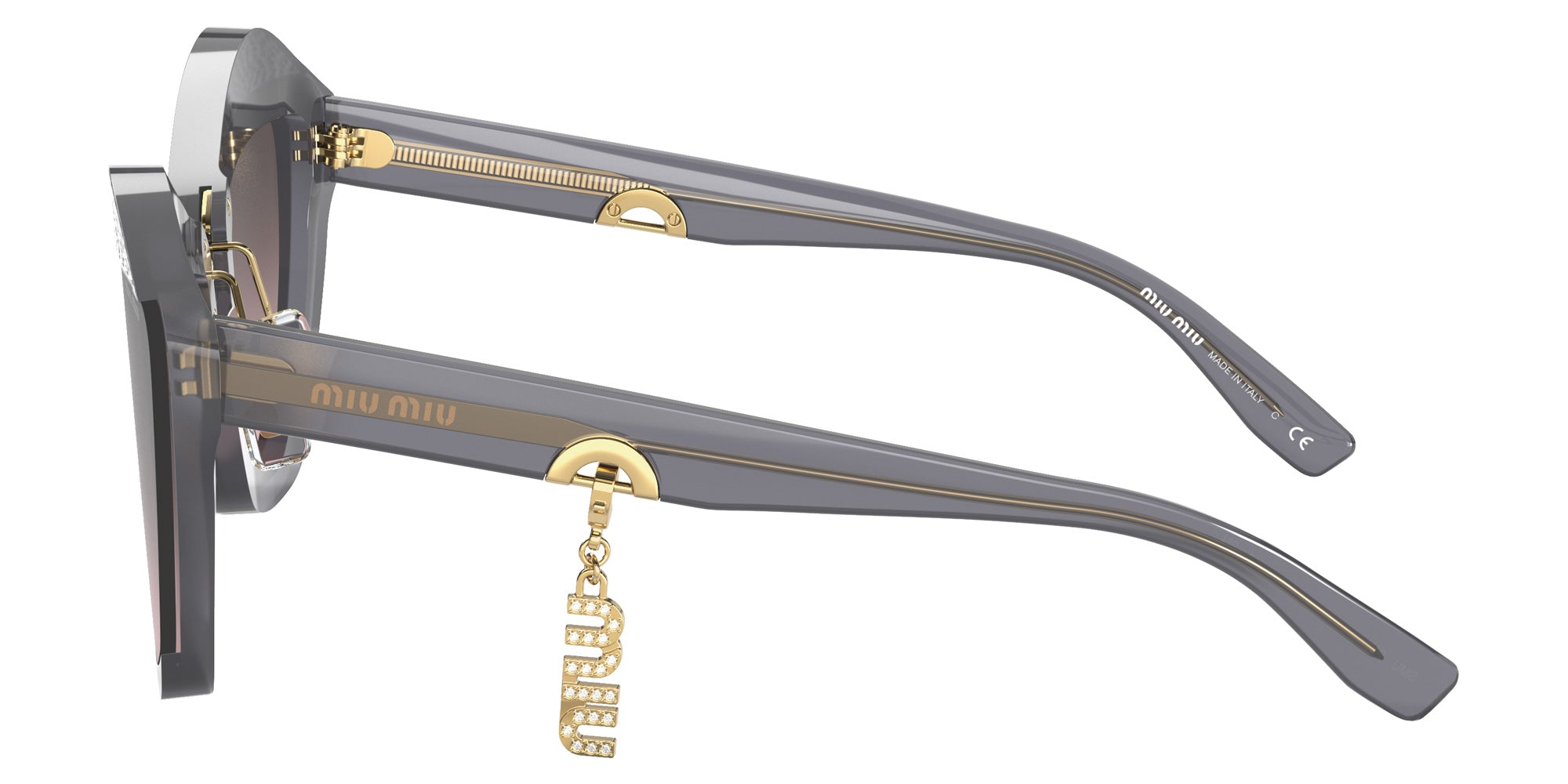 Miu Miu MU 01XS 02O146 67 - Dark Gray Transparent #id:mu01xs02o146_s:100110