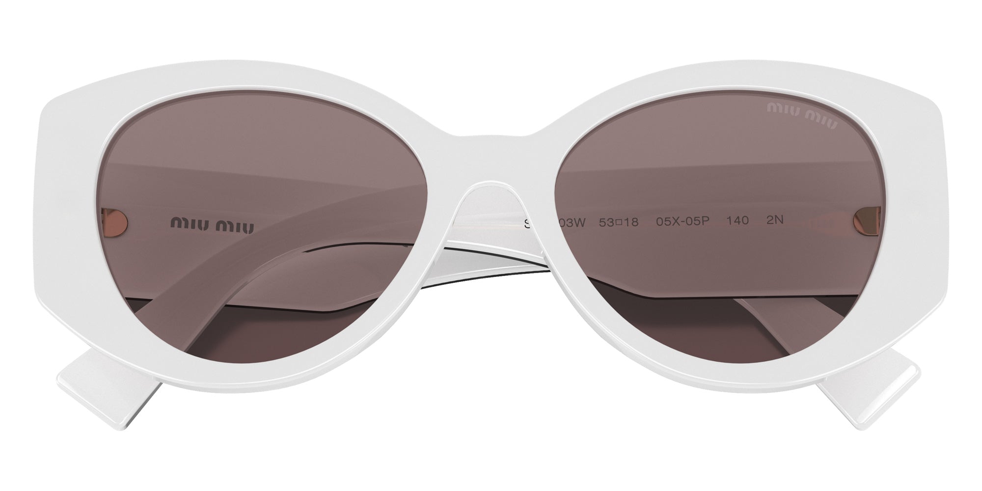 Miu Miu MU 03WS 05X05P 53 - White Opal / Purple Brown #id:mu03ws05x05p_s:100120