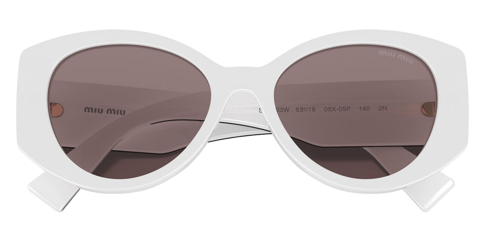 Miu Miu MU 03WS 05X05P 53 - White Opal / Purple Brown #id:mu03ws05x05p_s:100120