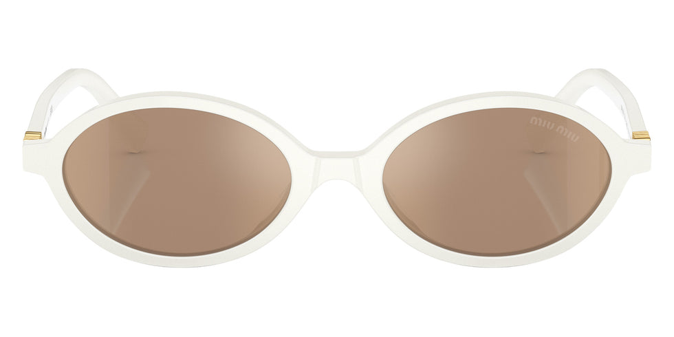 Miu Miu MU 04ZSF 14240D 50 - White / Light Orange Mirrored Silver Internal #id:mu04zsf14240d_s:100100