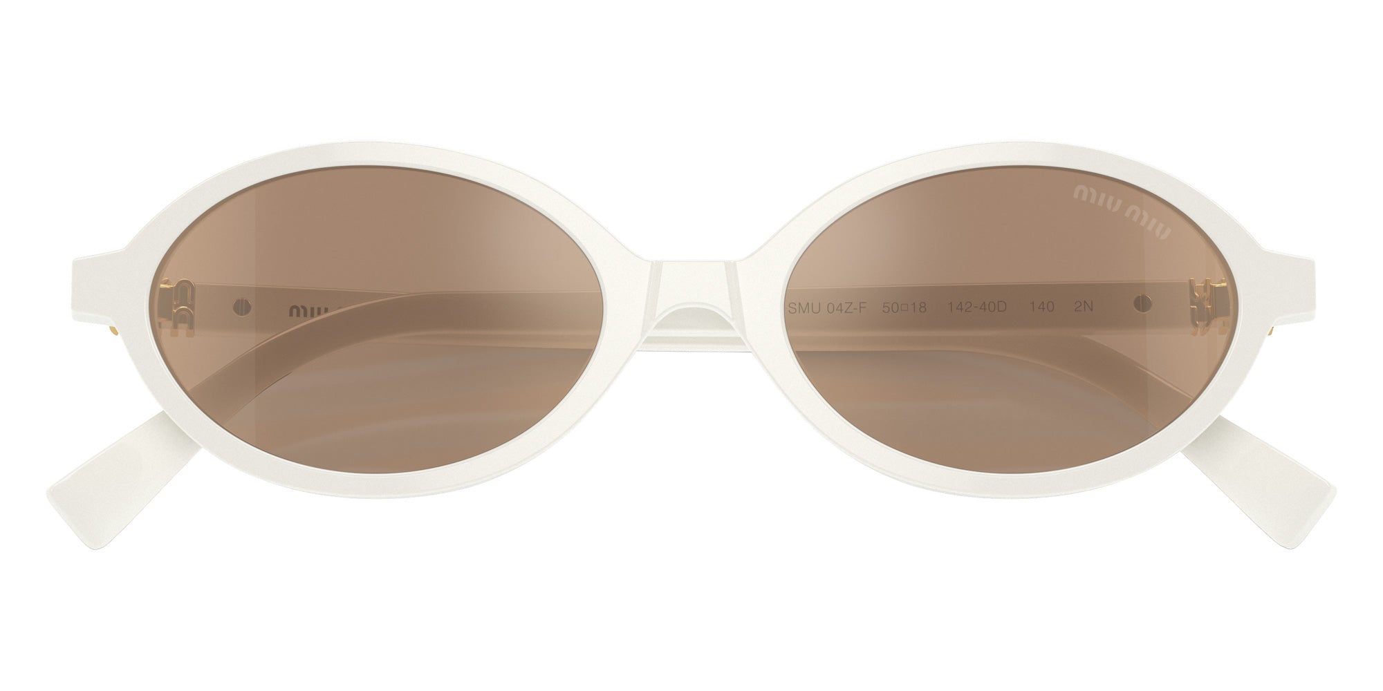 Miu Miu MU 04ZSF 14240D 50 - White / Light Orange Mirrored Silver Internal #id:mu04zsf14240d_s:100120