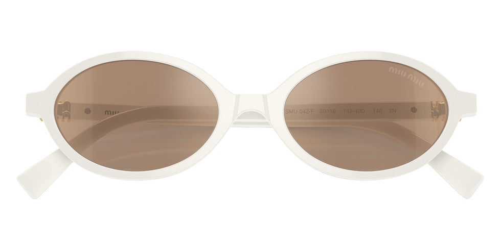 Miu Miu MU 04ZSF 14240D 50 - White / Light Orange Mirrored Silver Internal #id:mu04zsf14240d_s:100120