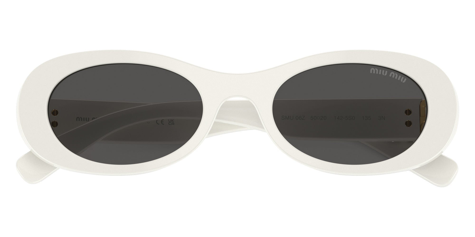 Miu Miu MU 06ZS 1425S0 50 - White Ivory / Dark Gray #id:mu06zs1425s0_s:100120