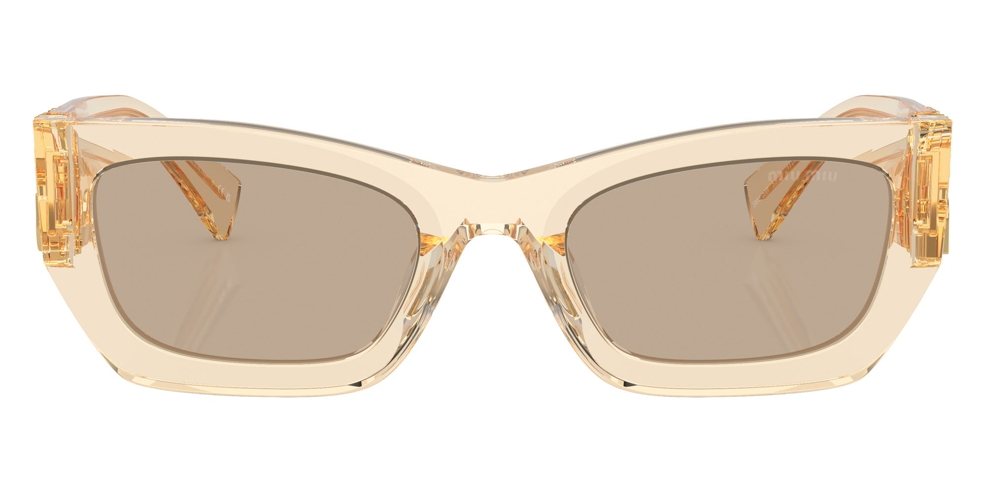 Miu Miu MU 09WS 11T40F 53 - Sand Transparent / Dark Brown #id:mu09ws11t40f_s:102100