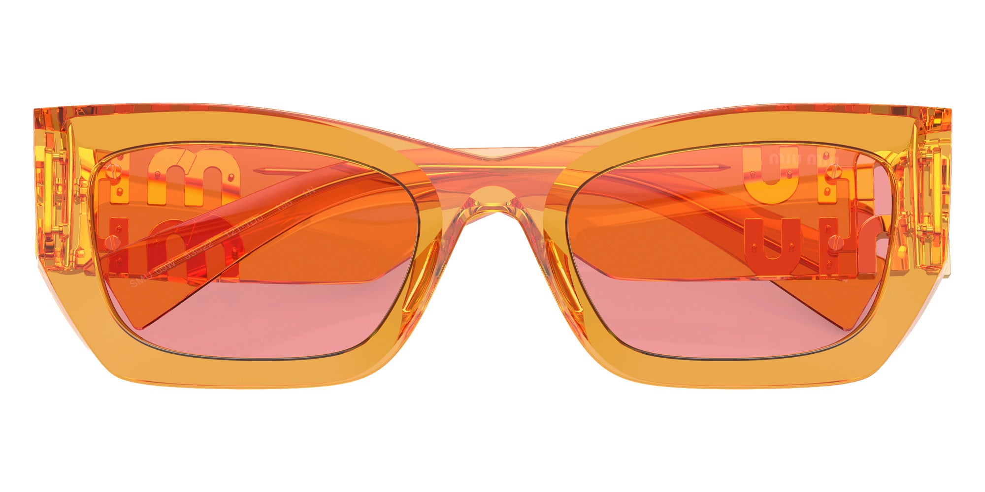 Miu Miu MU 09WS 12T1D0 53 - Orange Transparent / Pink #id:mu09ws12t1d0_s:104120