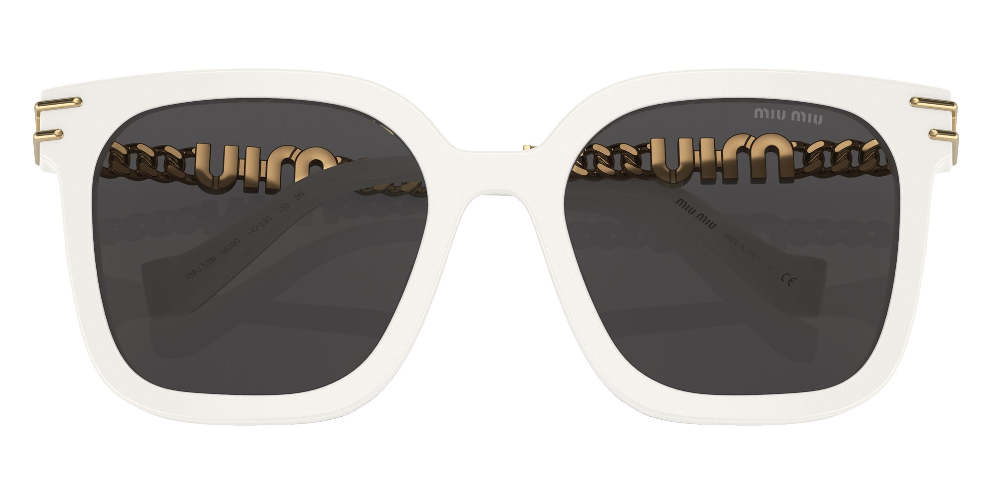 Miu Miu MU 13WS 1425S0 55 - White / Dark Gray #id:mu13ws1425s0_s:100120