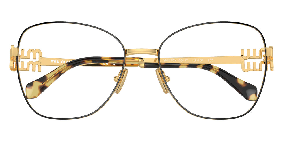 Miu Miu MU 50XV KUI1O1 56 - Black/Gold #id:mu50xvkui1o1_s:102120