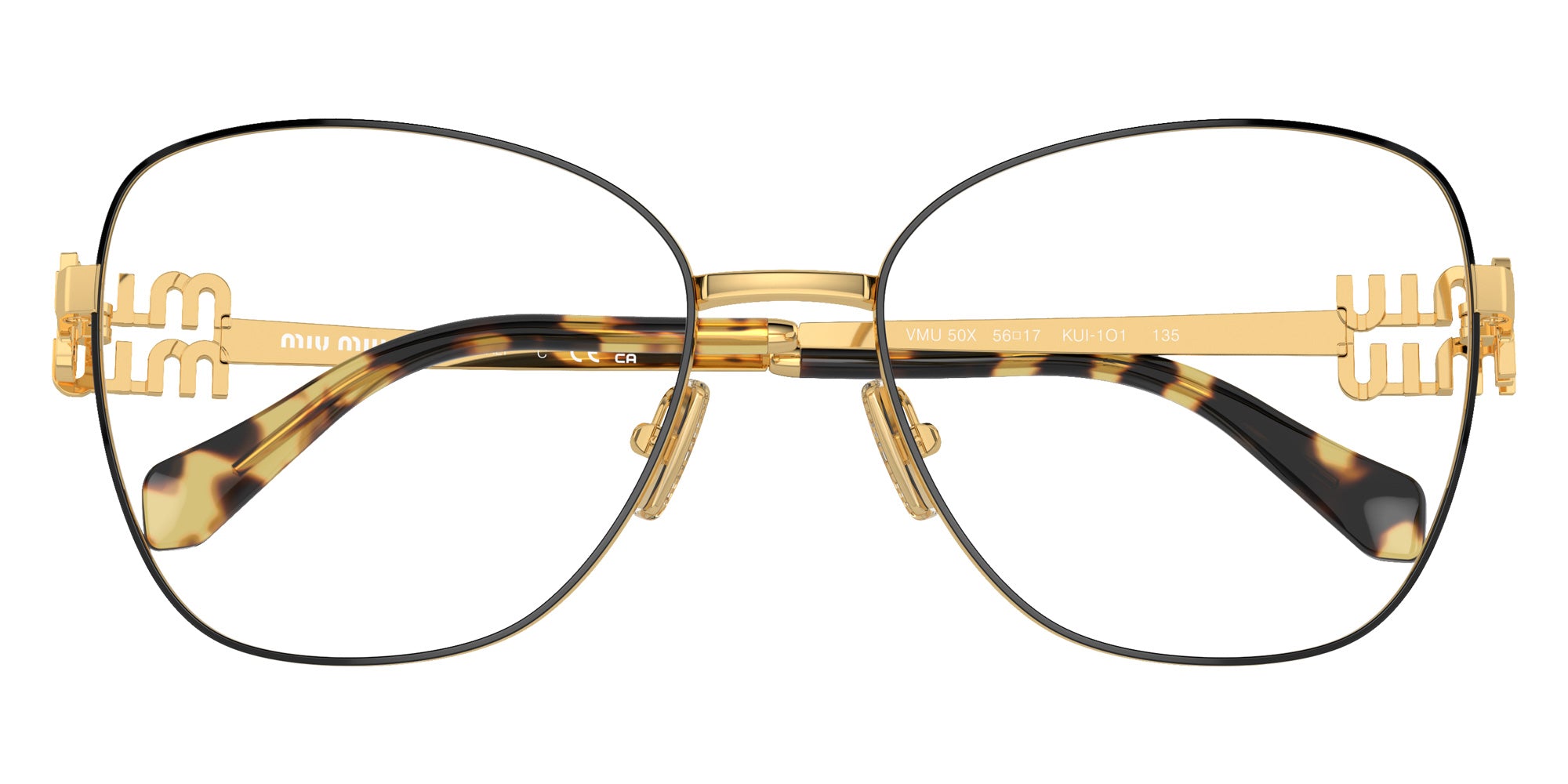Miu Miu MU 50XV KUI1O1 56 - Black/Gold #id:mu50xvkui1o1_s:102120