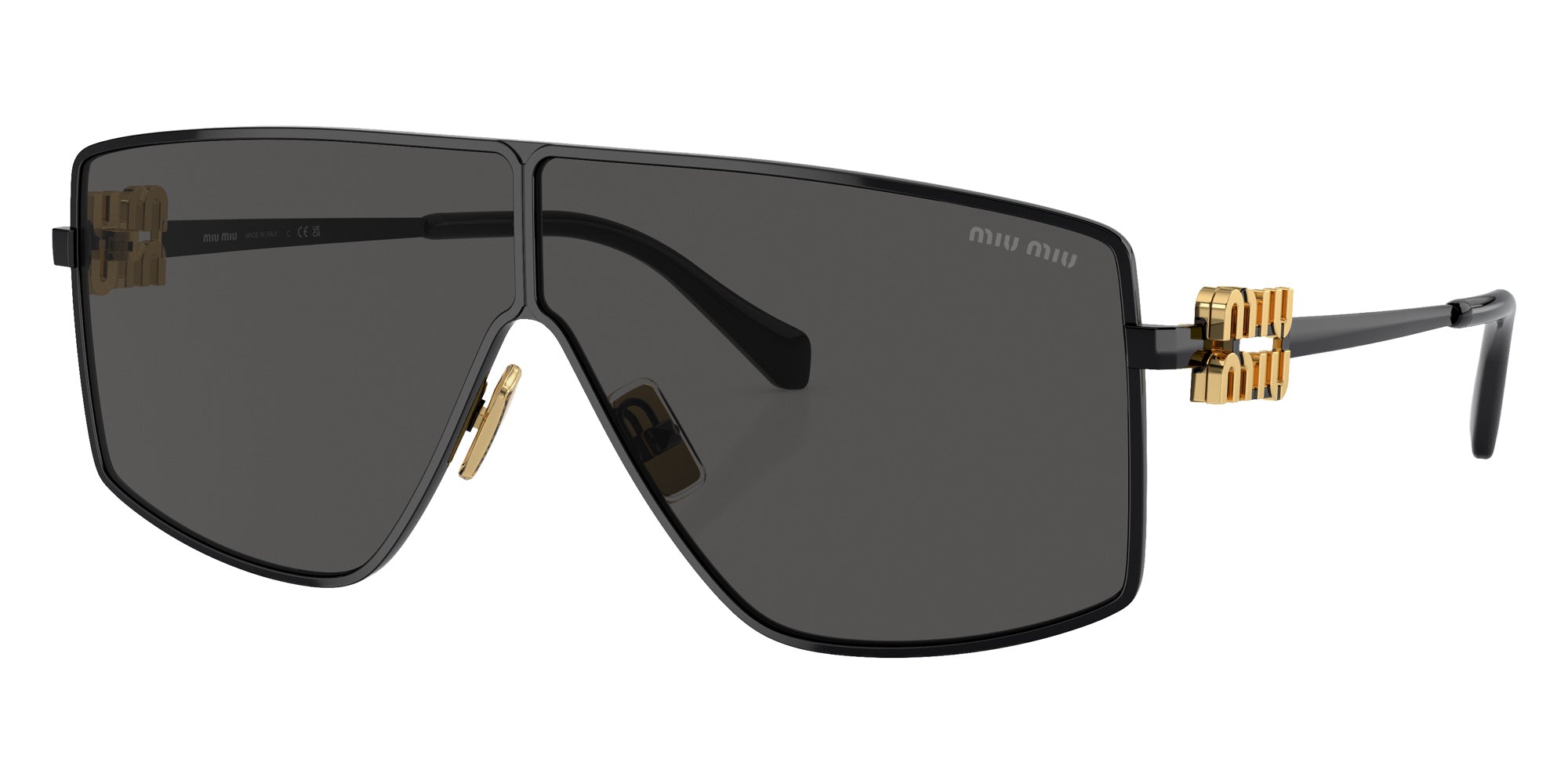 Miu Miu MU 51ZS 1AB5S0 69 - Black / Dark Gray #id:mu51zs1ab5s0_s:100105