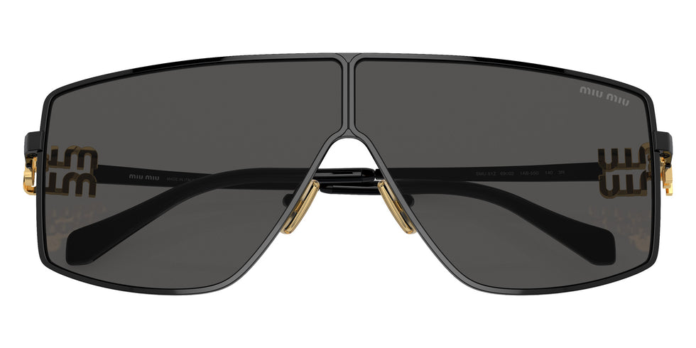 Miu Miu MU 51ZS 1AB5S0 69 - Black / Dark Gray #id:mu51zs1ab5s0_s:100120