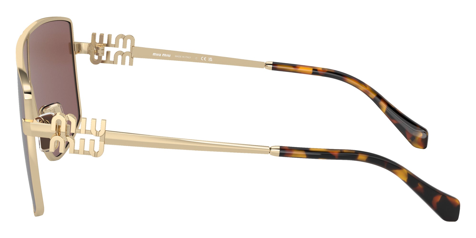 Miu Miu MU 51ZS ZVN70D 69 - Pale Gold / Brown Mirrored Silver Internal Violet #id:mu51zszvn70d_s:102110