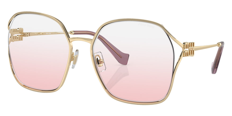 Miu Miu MU 52WS ZVN04Z 60 - Pale Gold / Clear Gradient Pink #id:mu52wszvn04z_s:100105