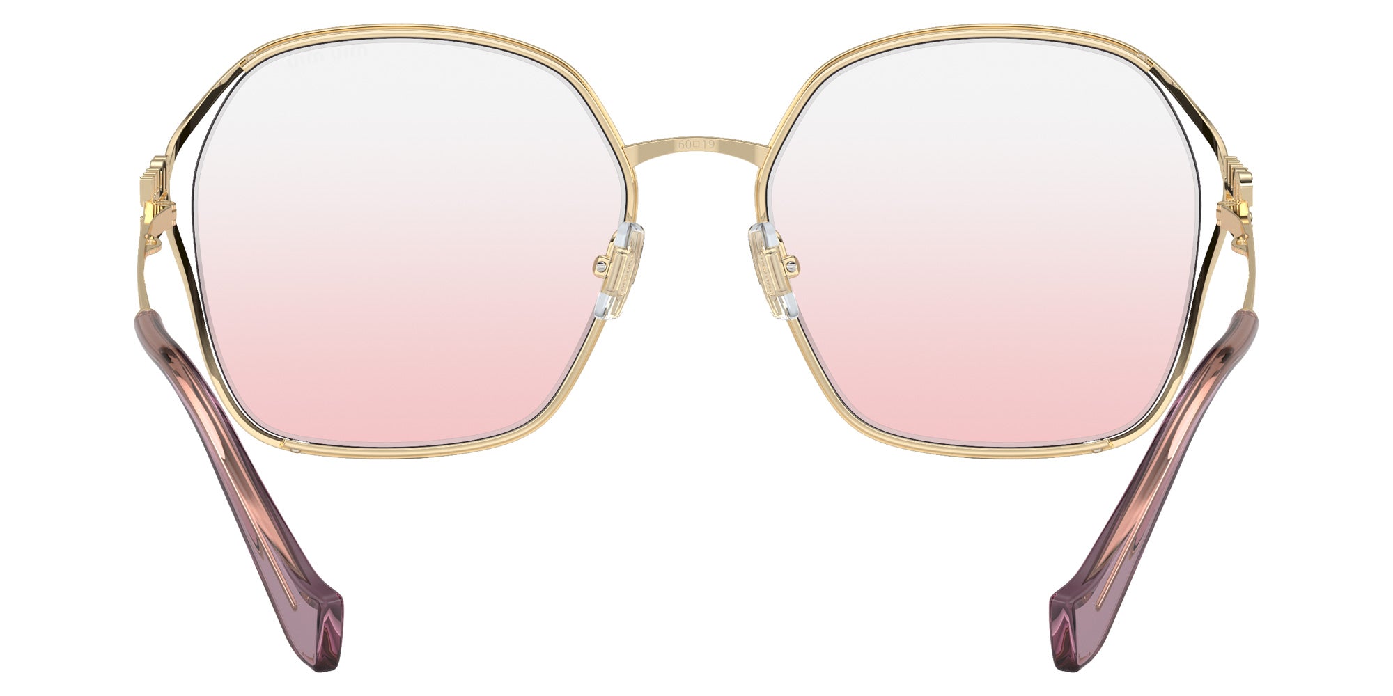 Miu Miu MU 52WS ZVN04Z 60 - Pale Gold / Clear Gradient Pink #id:mu52wszvn04z_s:100115