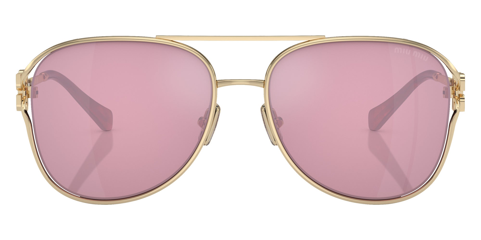 Miu Miu MU 52ZS ZVN50D 58 - Pale Gold / Dark Pink Mirrored Internal Silver #id:mu52zszvn50d_s:100100