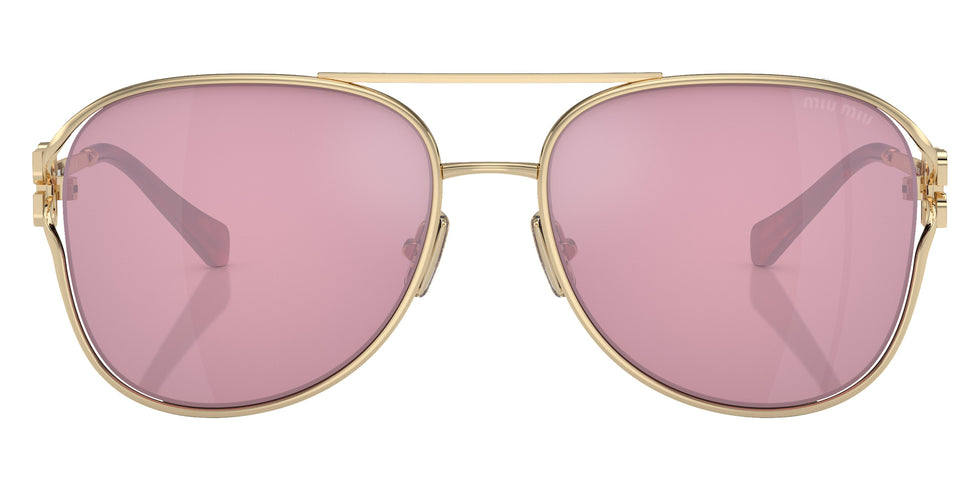 Miu Miu MU 52ZS ZVN50D 58 - Pale Gold / Dark Pink Mirrored Internal Silver #id:mu52zszvn50d_s:100100