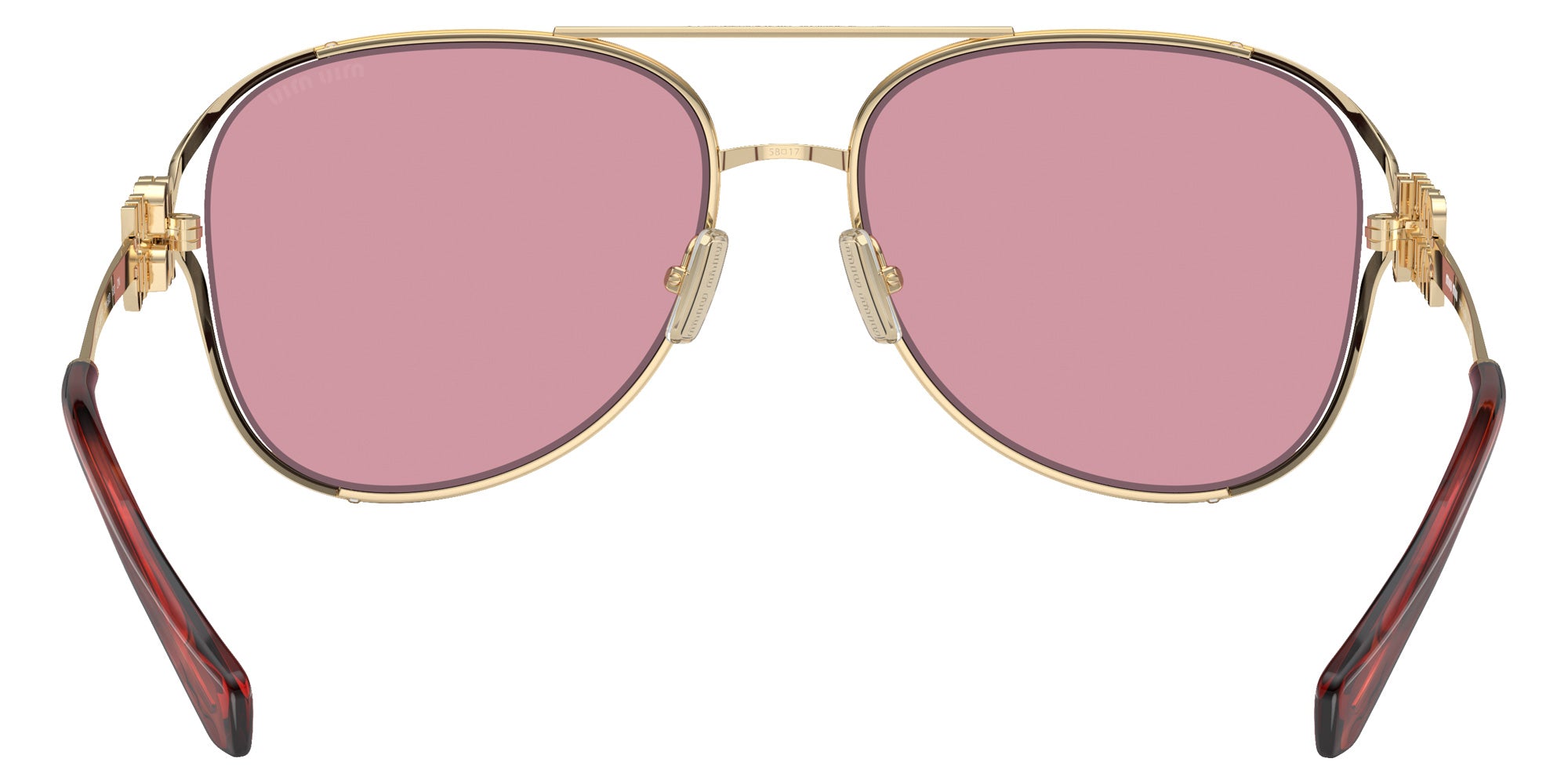 Miu Miu MU 52ZS ZVN50D 58 - Pale Gold / Dark Pink Mirrored Internal Silver #id:mu52zszvn50d_s:100115