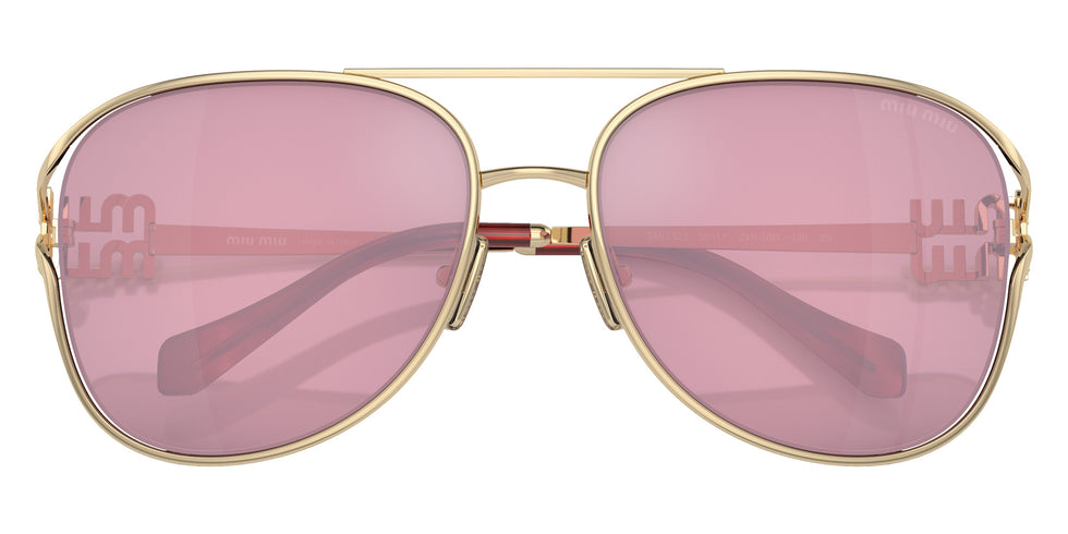 Miu Miu MU 52ZS ZVN50D 58 - Pale Gold / Dark Pink Mirrored Internal Silver #id:mu52zszvn50d_s:100120
