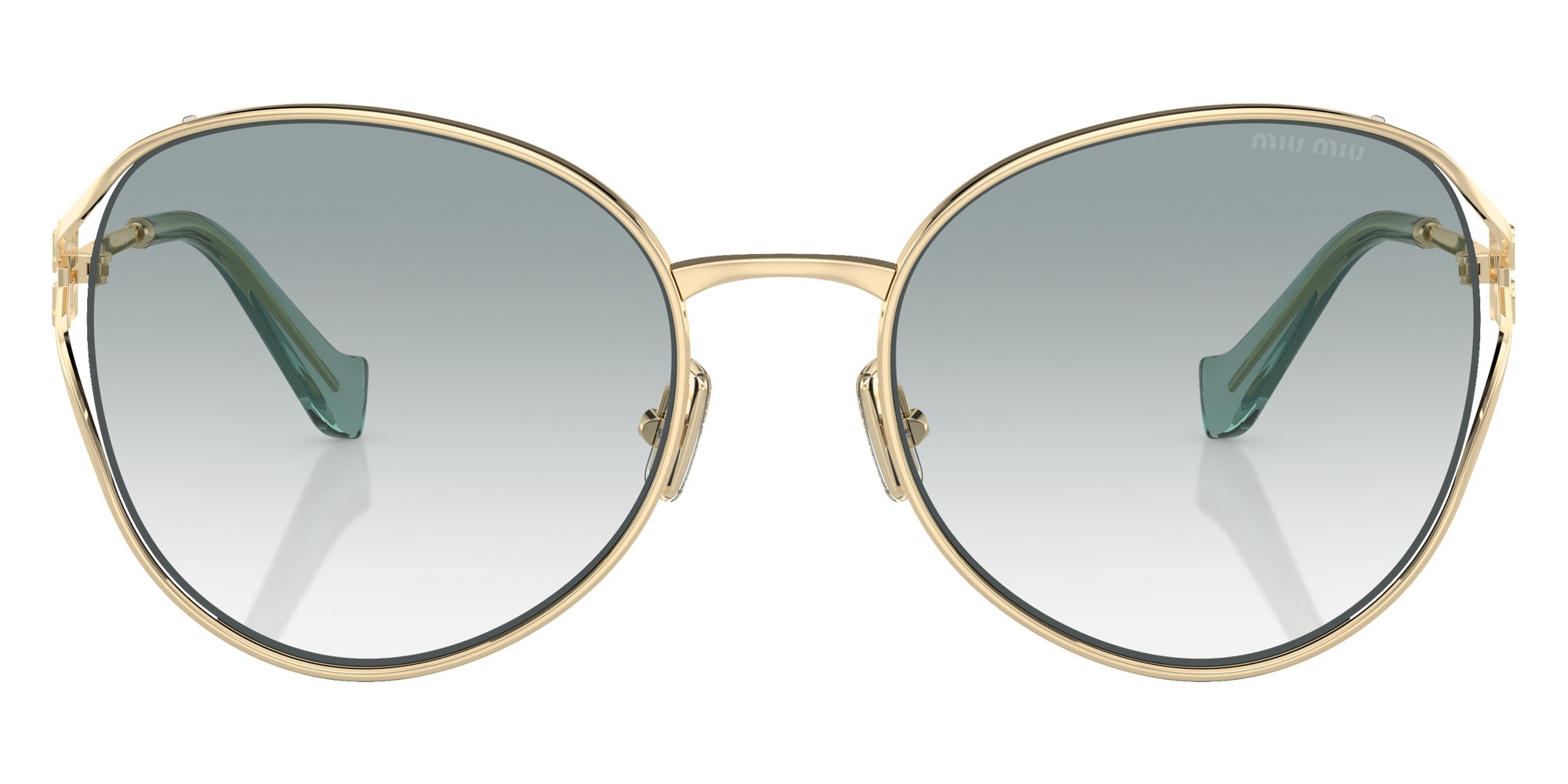 Miu Miu MU 53YS ZVN03O 58 - Pale Gold / Clear Gradient Light Blue #id:mu53yszvn03o_s:100100