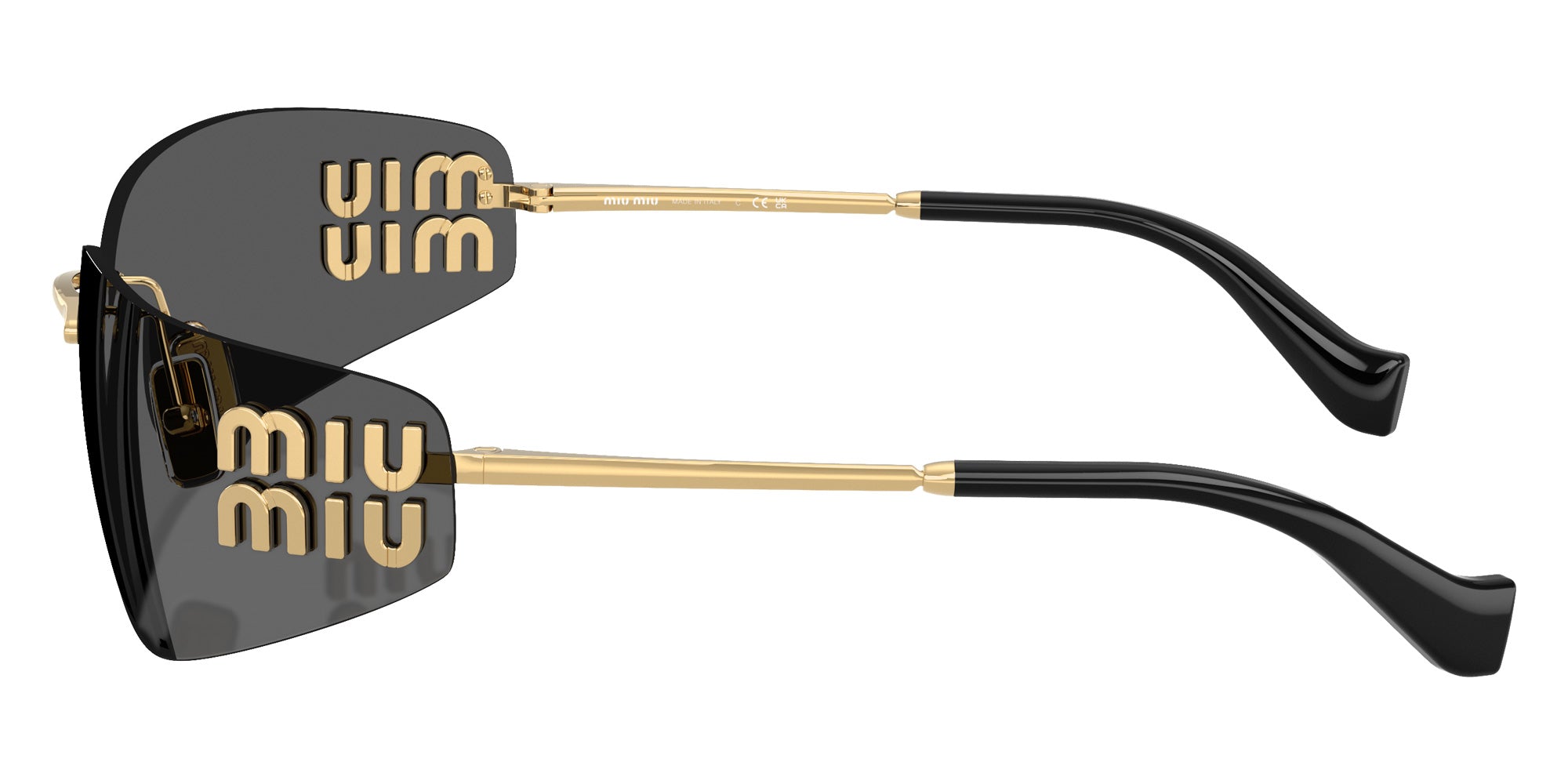 Miu Miu MU A51S 5AK5S0 75 - Gold / Dark Gray #id:mua51s5ak5s0_s:100110