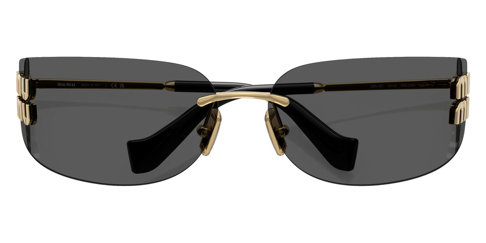 Miu Miu MU A51S 5AK5S0 75 - Gold / Dark Gray #id:mua51s5ak5s0_s:100120