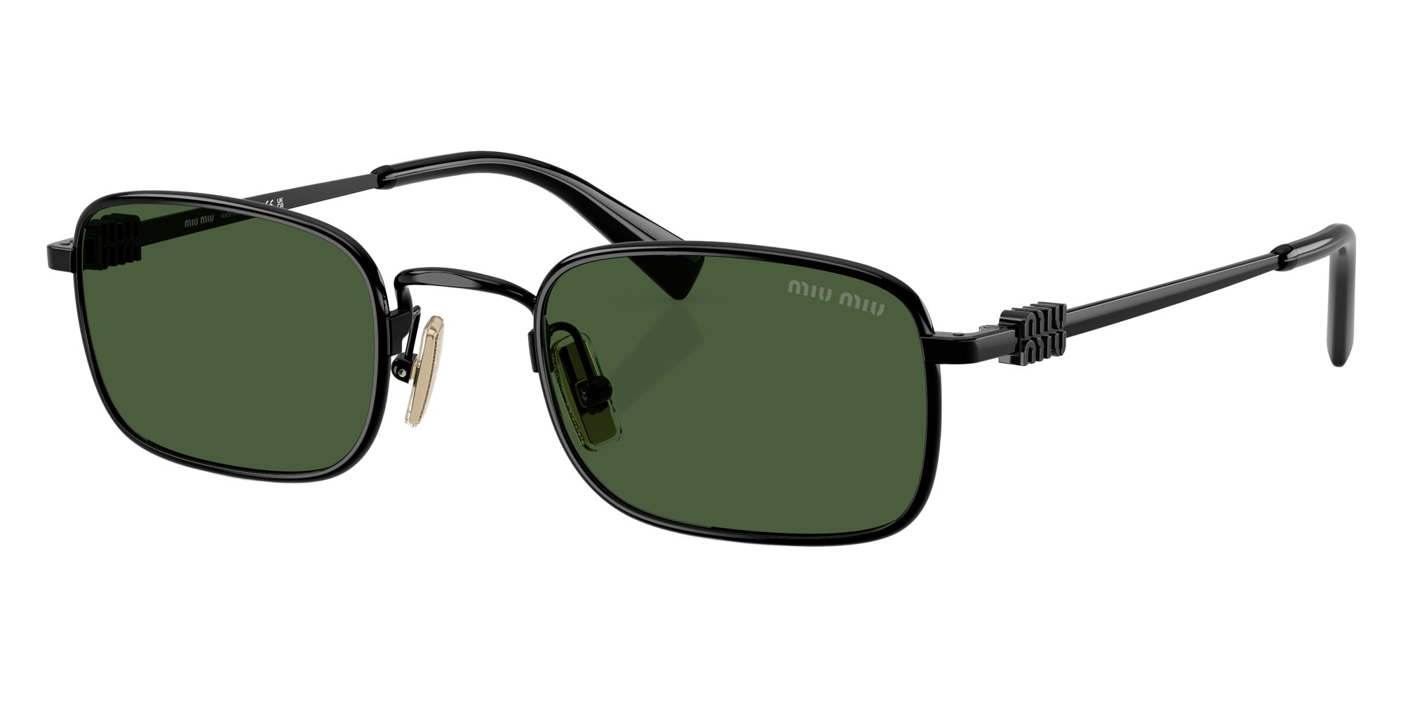 Miu Miu MU A53S 1AB1I0 52 - Black / Dark Green #id:mua53s1ab1i0_s:100105