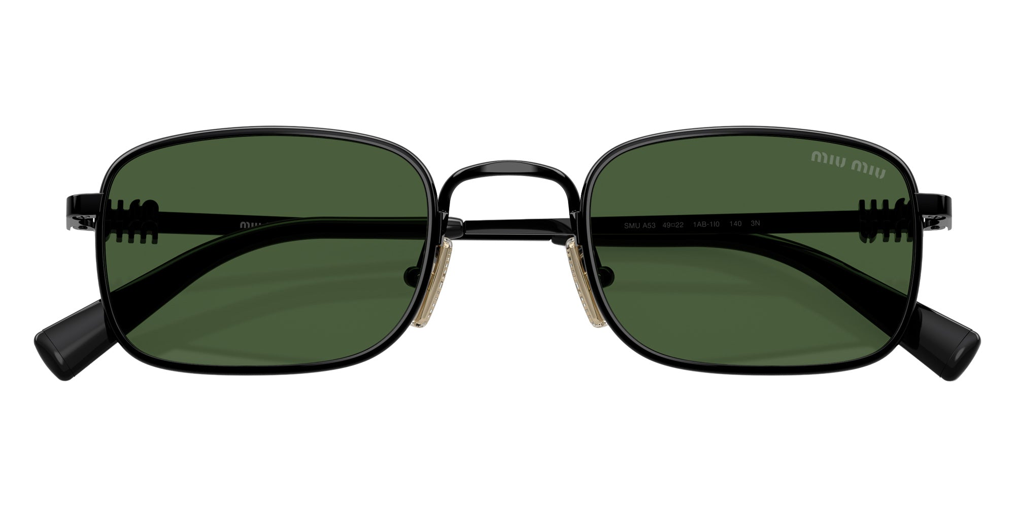 Miu Miu MU A53S 1AB1I0 52 - Black / Dark Green #id:mua53s1ab1i0_s:100120