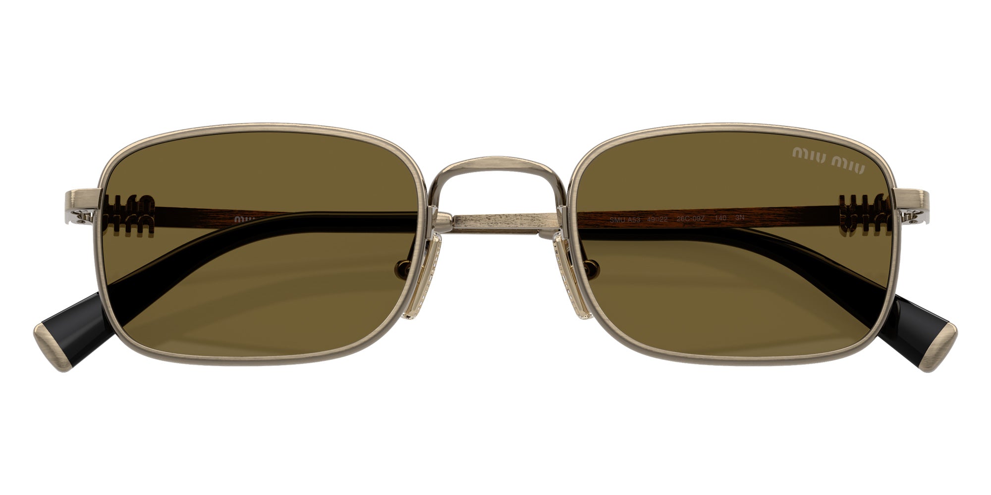 Miu Miu MU A53S 26C09Z 52 - Old Gold / Dark Brown #id:mua53s26c09z_s:100120