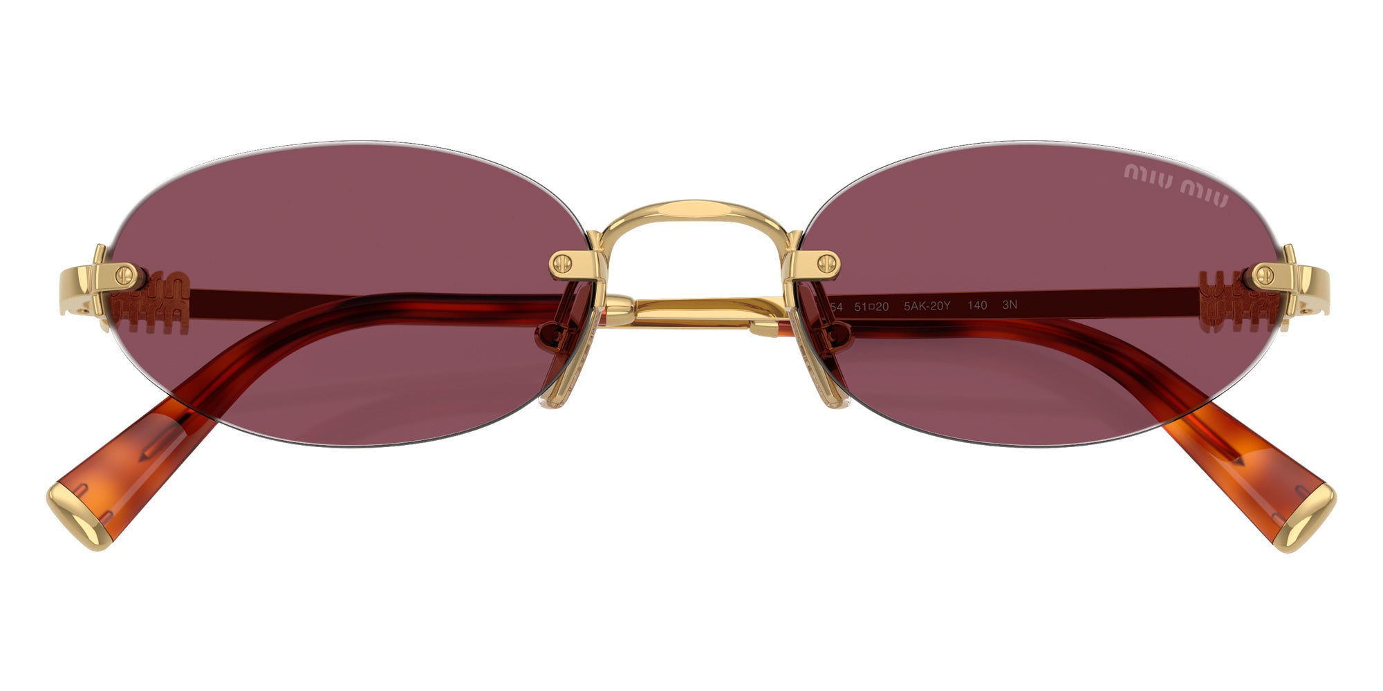 Miu Miu MU A54S 5AK20Y 51 - Gold #id:mua54s5ak20y_s:100120