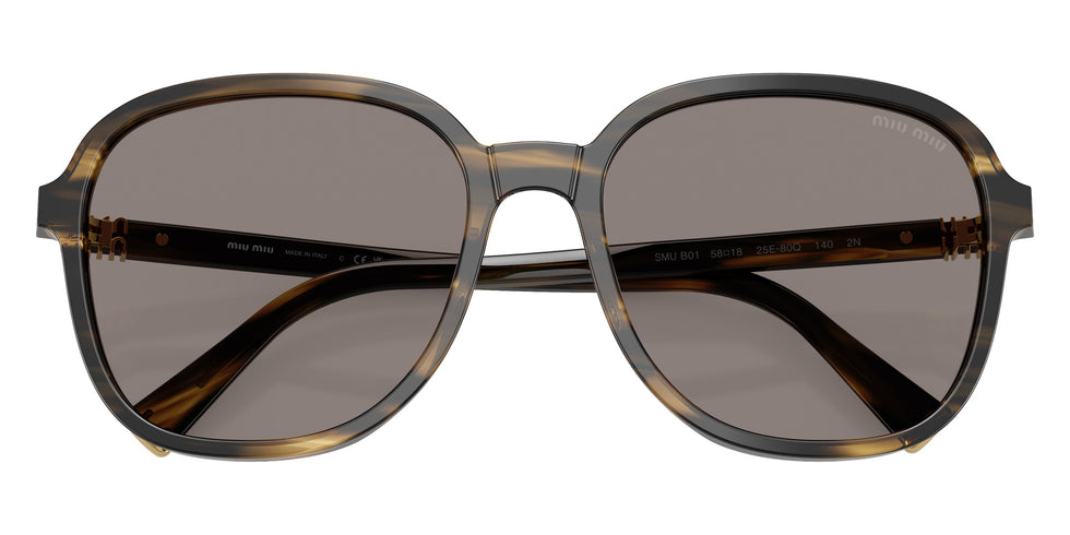 Miu Miu MU B01S 25E80Q 58 - Striped Loden #id:mub01s25e80q_s:100120