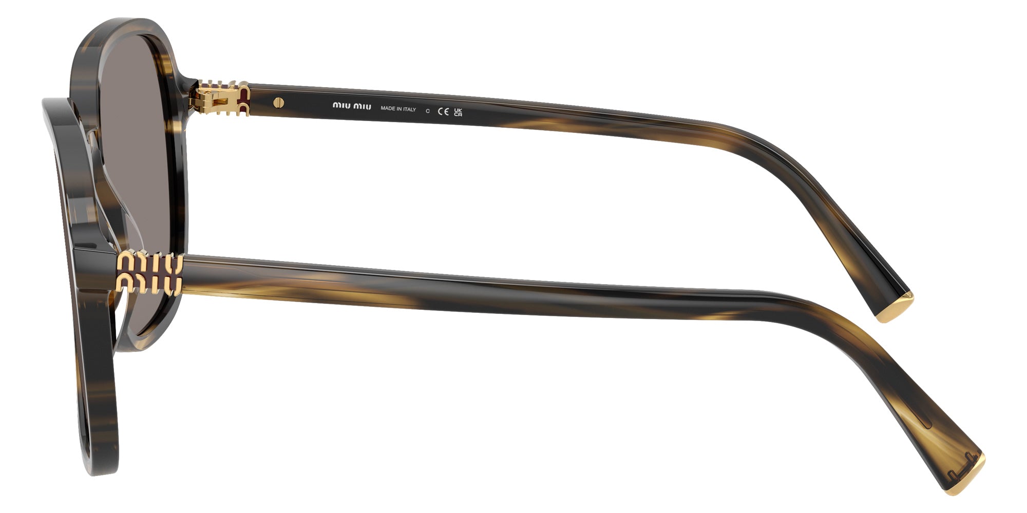 Miu Miu MU B01S 25E80Q 58 - Striped Loden #id:mub01s25e80q_s:100110