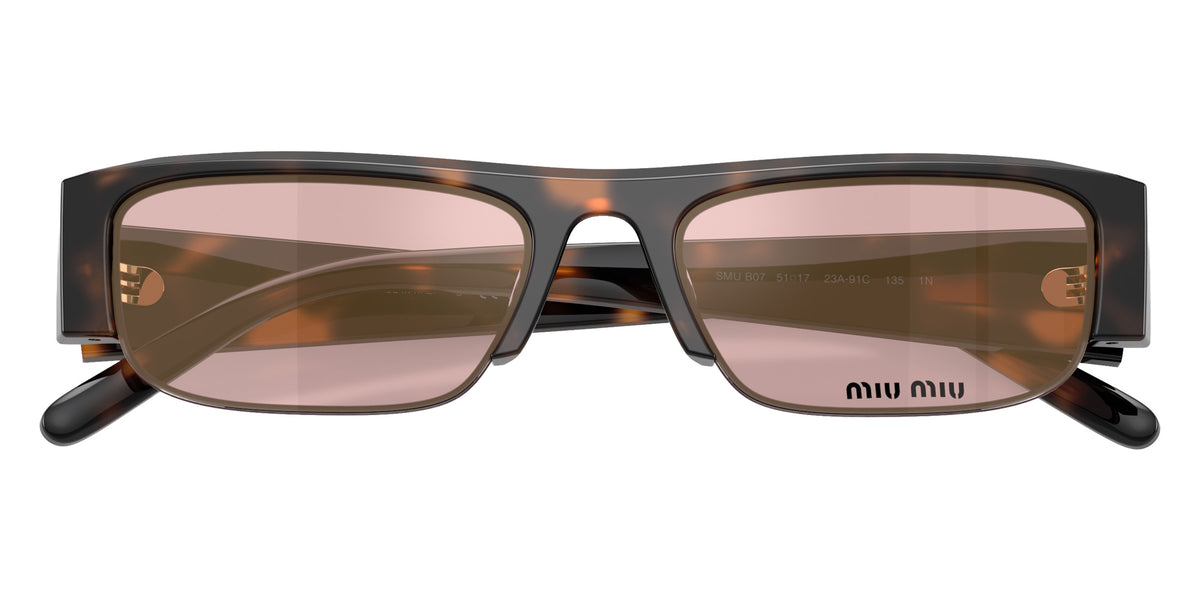 Miu Miu MU B07S 23A91C 51 - Havana Mauve / Pink Mirrored Gold #id:mub07s23a91c_s:100120
