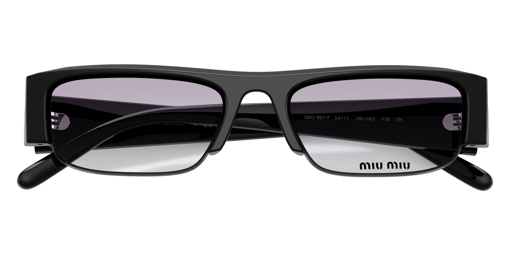Miu Miu MU B07SF 16K04O 54 - Black / Clear Gradient Dark Gray #id:mub07sf16k04o_s:102120