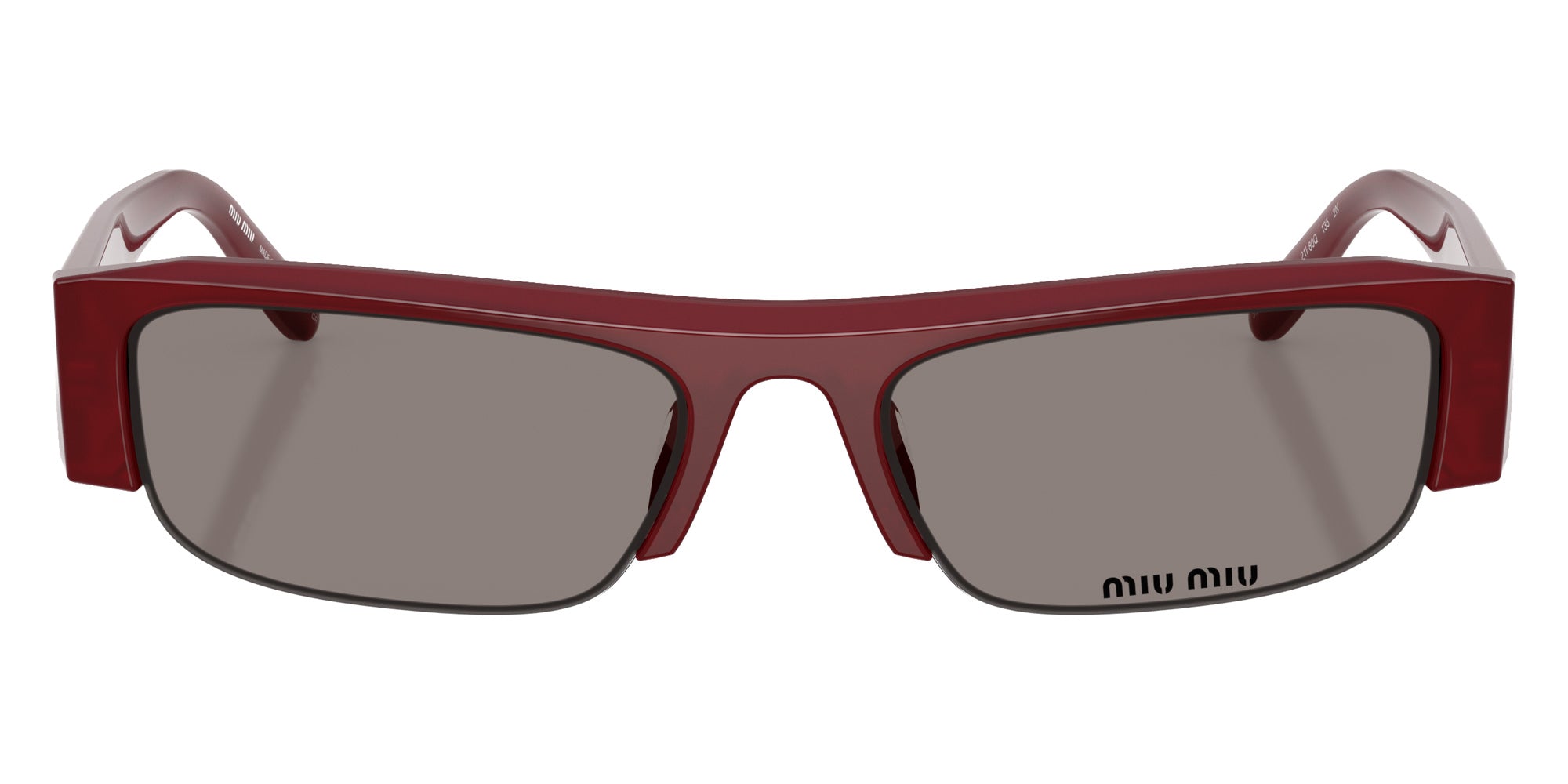 Miu Miu MU B07SF 21I80Q 54 - Opaline Burgundy / Dark Gray #id:mub07sf21i80q_s:106100