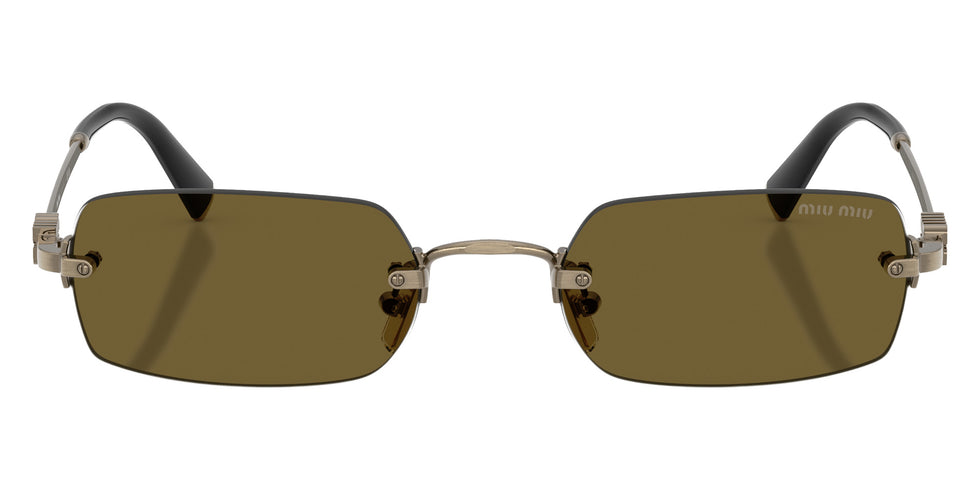 Miu Miu MU B50S 26C09Z 50 - Old Gold / Dark Brown #id:mub50s26c09z_s:100100