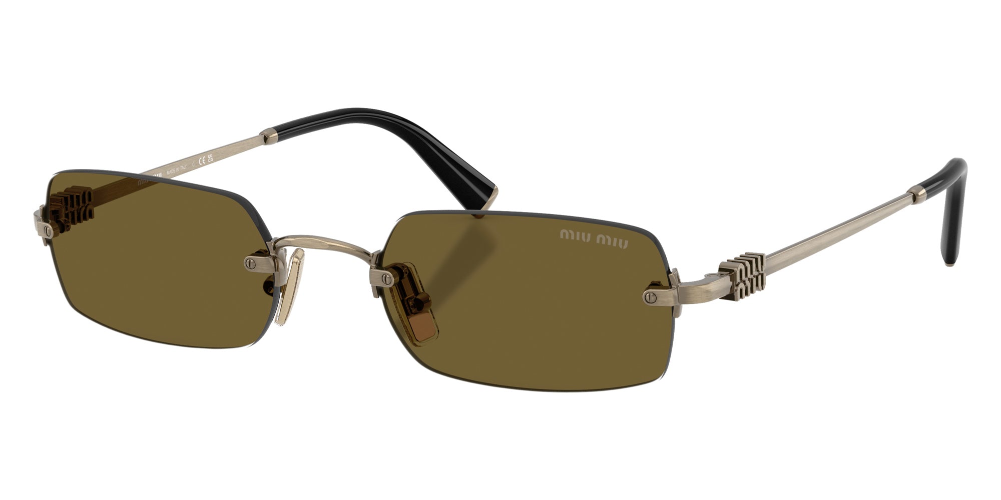 Miu Miu MU B50S 26C09Z 50 - Old Gold / Dark Brown #id:mub50s26c09z_s:100105