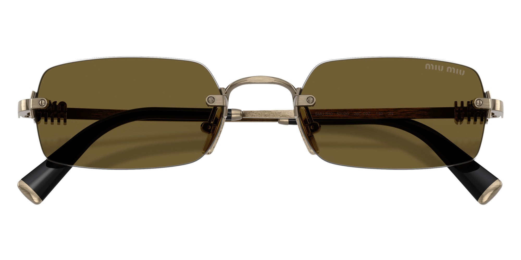 Miu Miu MU B50S 26C09Z 50 - Old Gold / Dark Brown #id:mub50s26c09z_s:100120