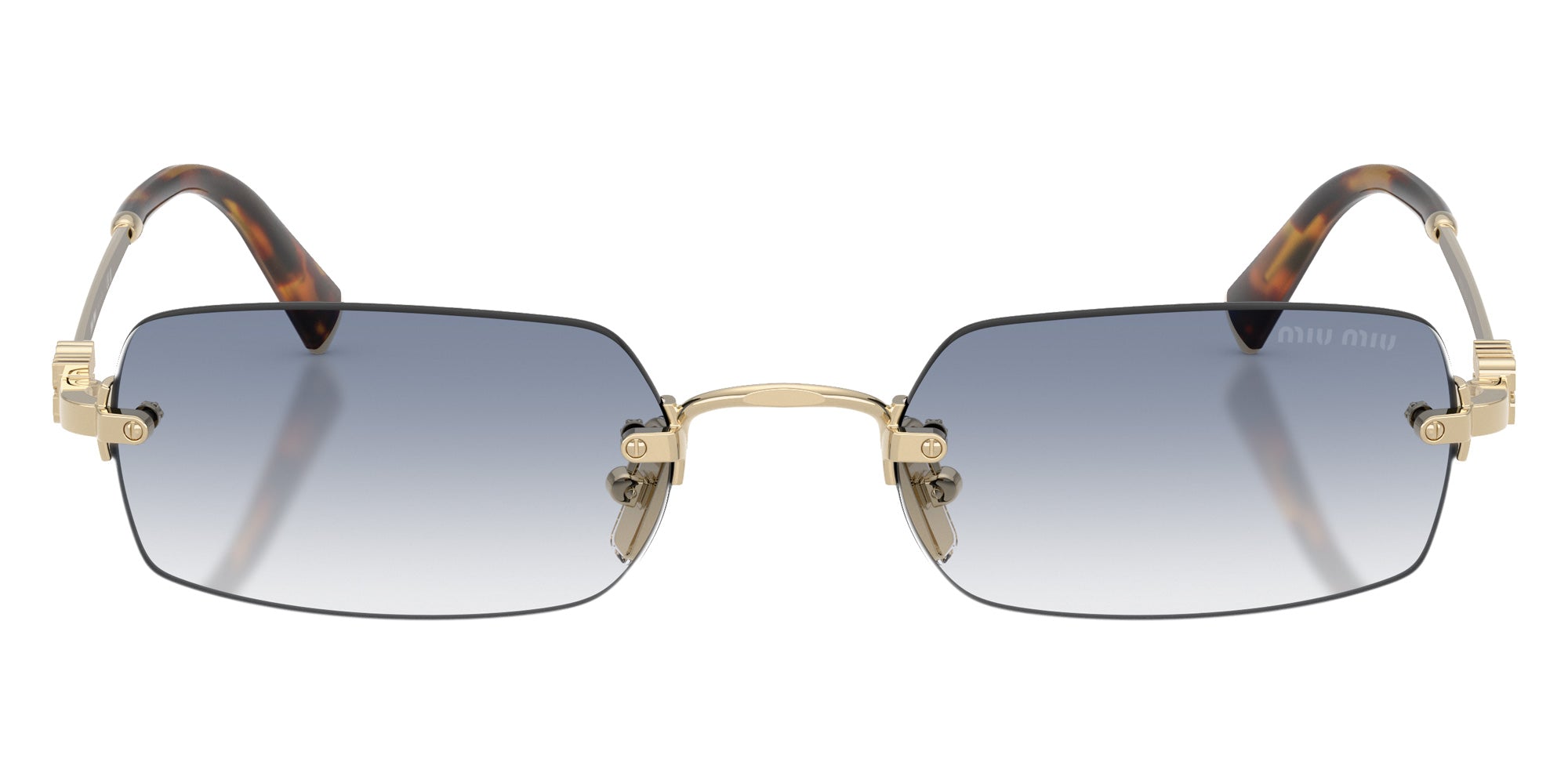 Miu Miu MU B50S ZVN80O 52 - Pale Gold / Clear Gradient Light Blue #id:mub50szvn80o_s:104100