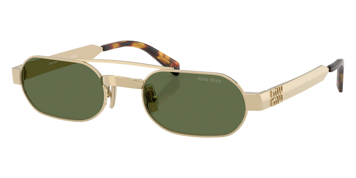 Miu Miu MU B52S ZVN71A 52 - Pale Gold / Dark Green #id:mub52szvn71a_s:100105
