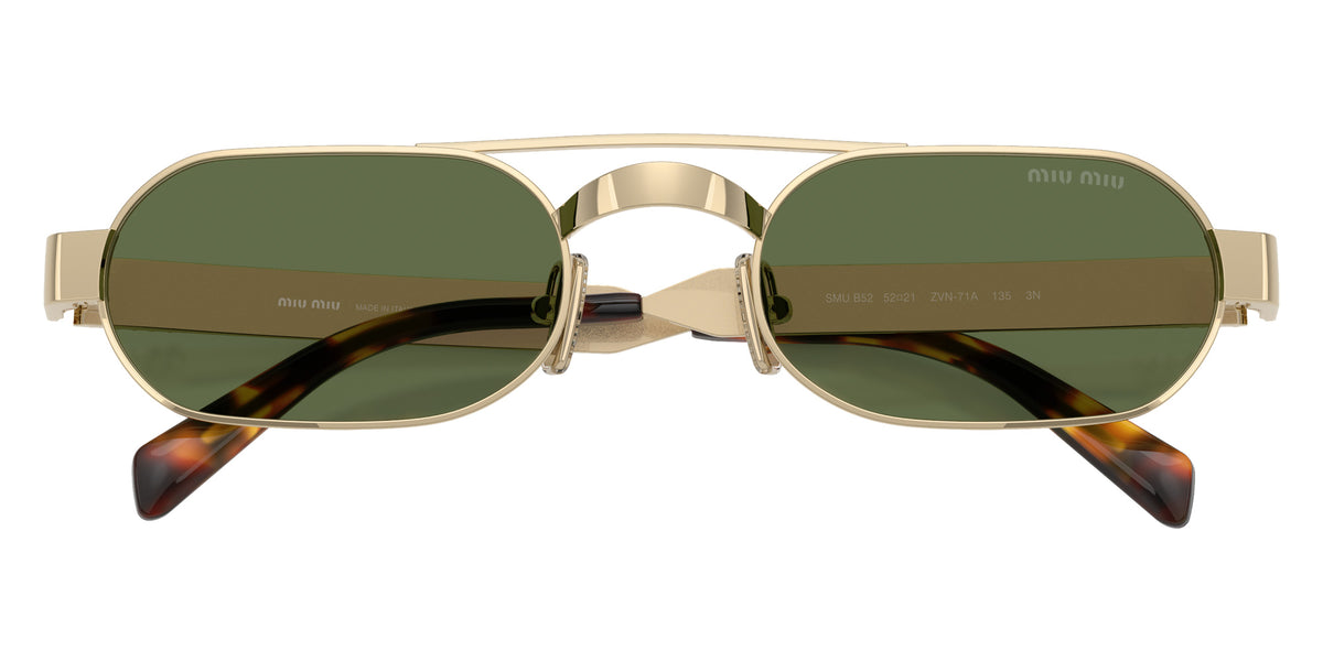 Miu Miu MU B52S ZVN71A 52 - Pale Gold / Dark Green #id:mub52szvn71a_s:100120