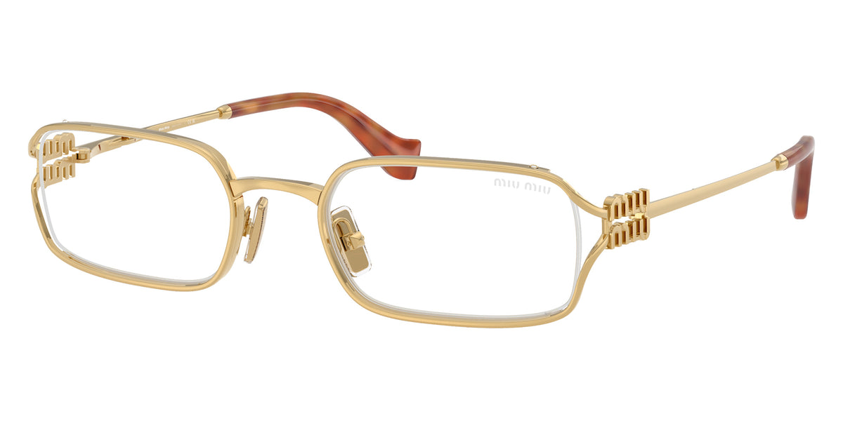Miu Miu MU C50S 5AK10W 52 - Gold / Clear Blue Light Filter #id:muc50s5ak10w_s:100105