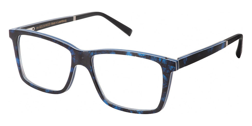 Gold & Wood GAW NOD 31 56 - Electric Blue Birch/Black Washiwood/Ebony Tanganyika