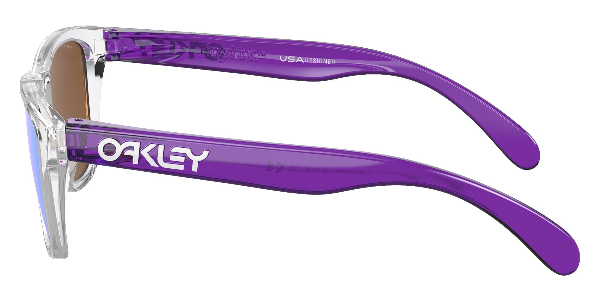 OAKLEY OJ9009 Frogskins��� XXS (Youth Fit) 900903 48 - Clear / Prizm Violet Mirrored #id:oj9009900903_s:102110