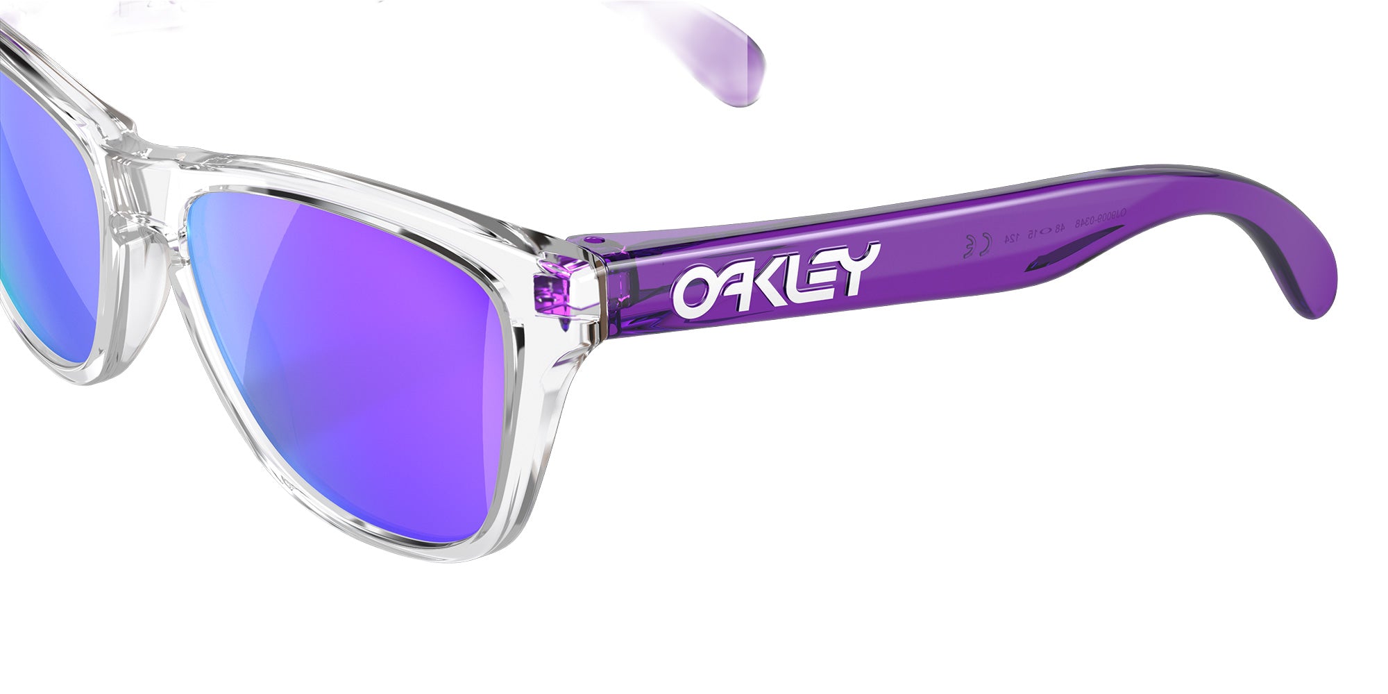 OAKLEY OJ9009 Frogskins��� XXS (Youth Fit) 900903 48 - Clear / Prizm Violet Mirrored #id:oj9009900903_s:102130