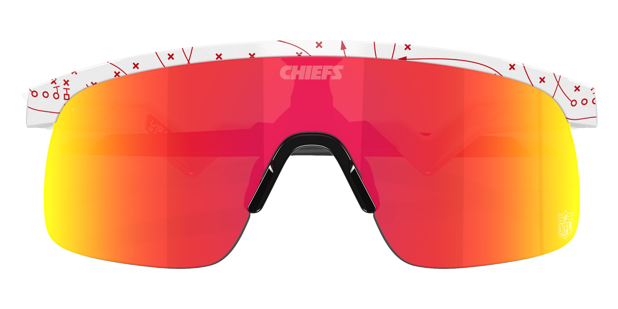 OAKLEY OJ9010 Kansas City Chiefs Resistor (Youth Fit) 901037 123 - White / Prizm Ruby Mirrored #id:oj9010901037_s:100120