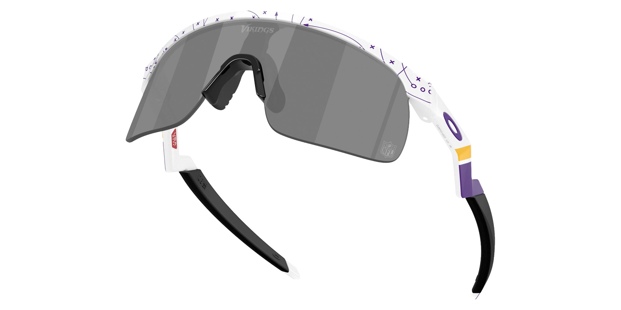 OAKLEY OJ9010 Minnesota Vikings Resistor (Youth Fit) 901040 123 - 25 Play White / Prizm Black Mirrored #id:oj9010901040_s:100125